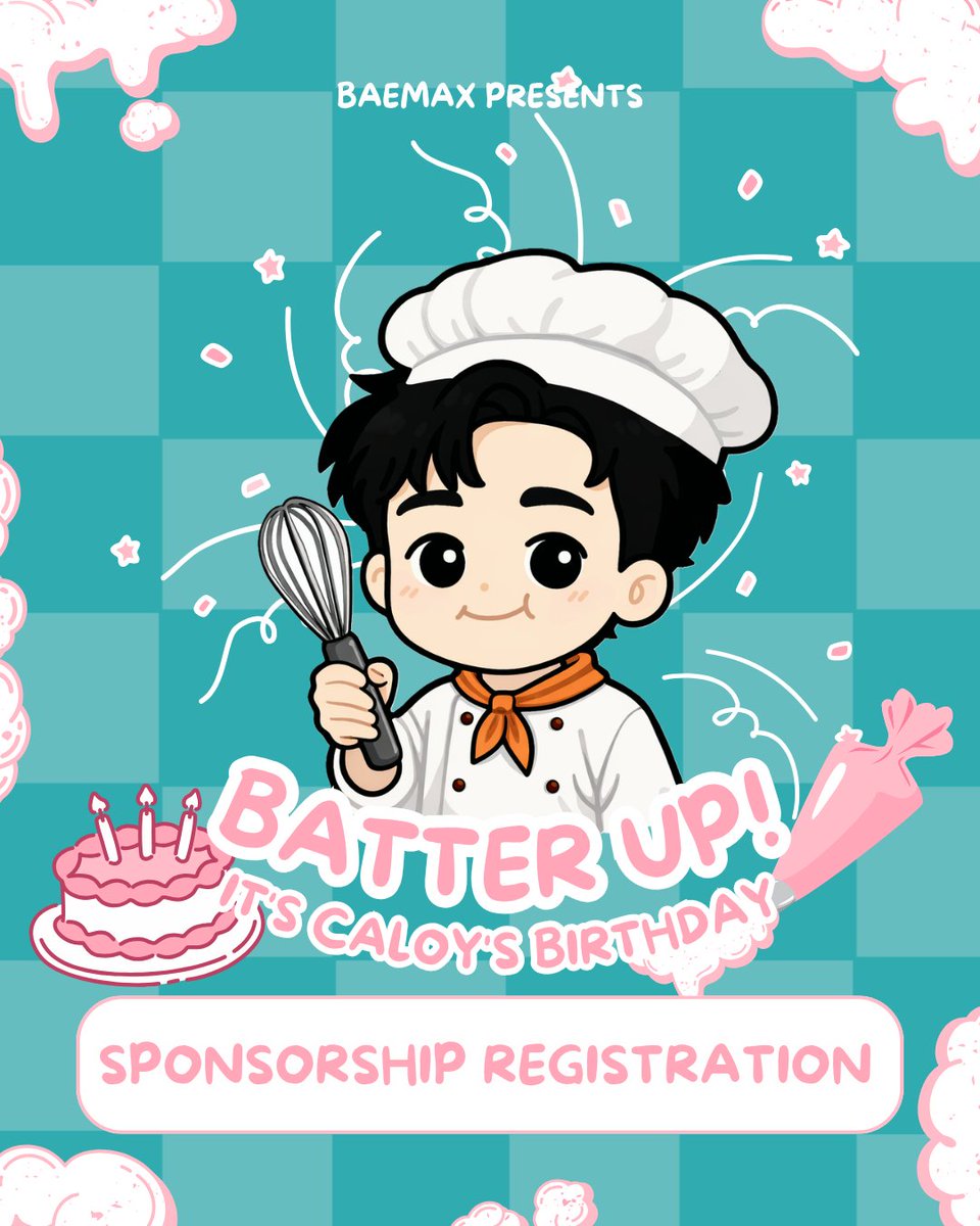 SPONSORSHIP REGISTRATION IS NOW OPEN! ✨

Sign up as a sponsor and get a slice of exclusive perks &amp; more! 🍰

Register here! 
🔗 tiny.cc/BMSponsorship

BAKEMAX BATTER UP
<a href="/1stoneOfficial/">1ST ONE</a> #1stOne
<a href="/1stoneofc_max/">1stone Max</a> #1stone_MAX 
#Bakebycakes #AllAboutMAX