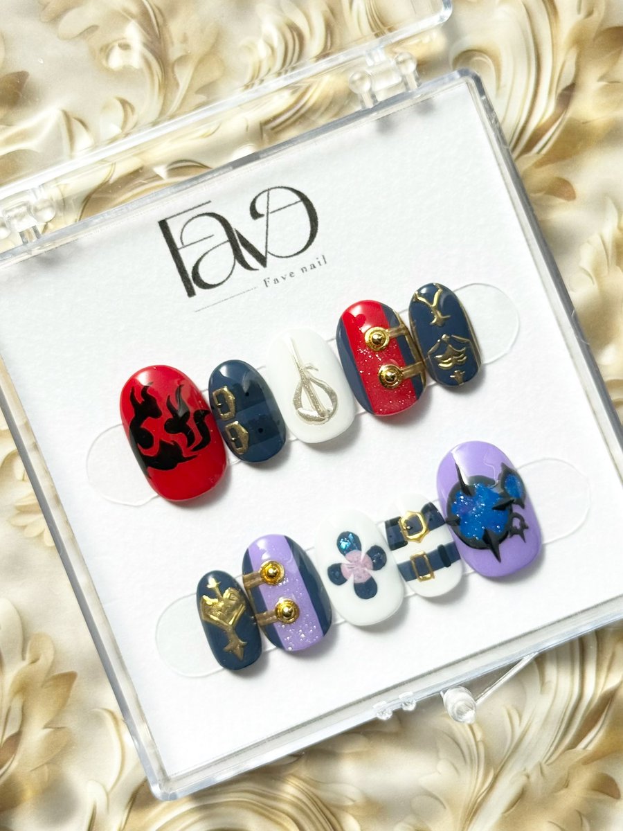 fave_nail's tweet photo. オーダーありがとうございます𓂃 𓈒𓏸◌

推しの衣装を指先に...💅
ご注文・ご相談  お気軽にDMください✉️

#ネイルチップオーダー #推しネイル #概念ネイル #モチーフネイル  #ネイルチップ有償依頼 #にじさんじ #にじさんじ手芸部 #NIJISANJI  #にじフェス #セラフダズルガーデン #星導ショウ https://t.co/9v6x6PlZDV