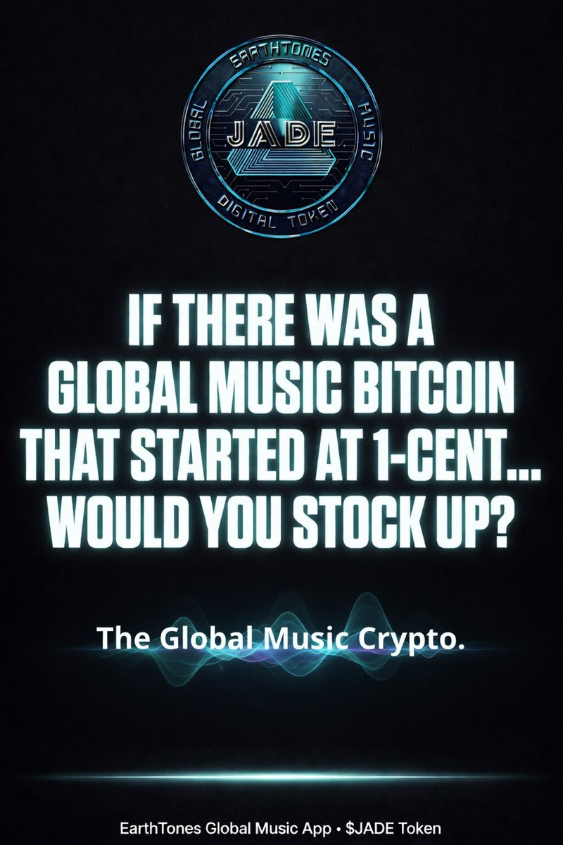 EarthtonesApp's tweet image. Here it Is!  Presale may drop any day now - surprise drop - keep watching closely!   👀⚡🎵💥🚀

Be Early - Prepare to Share!!  First 500 incoming... 💹

#MusicCrypto  #Global  #MusicBitcoin  #Jade   #ET
