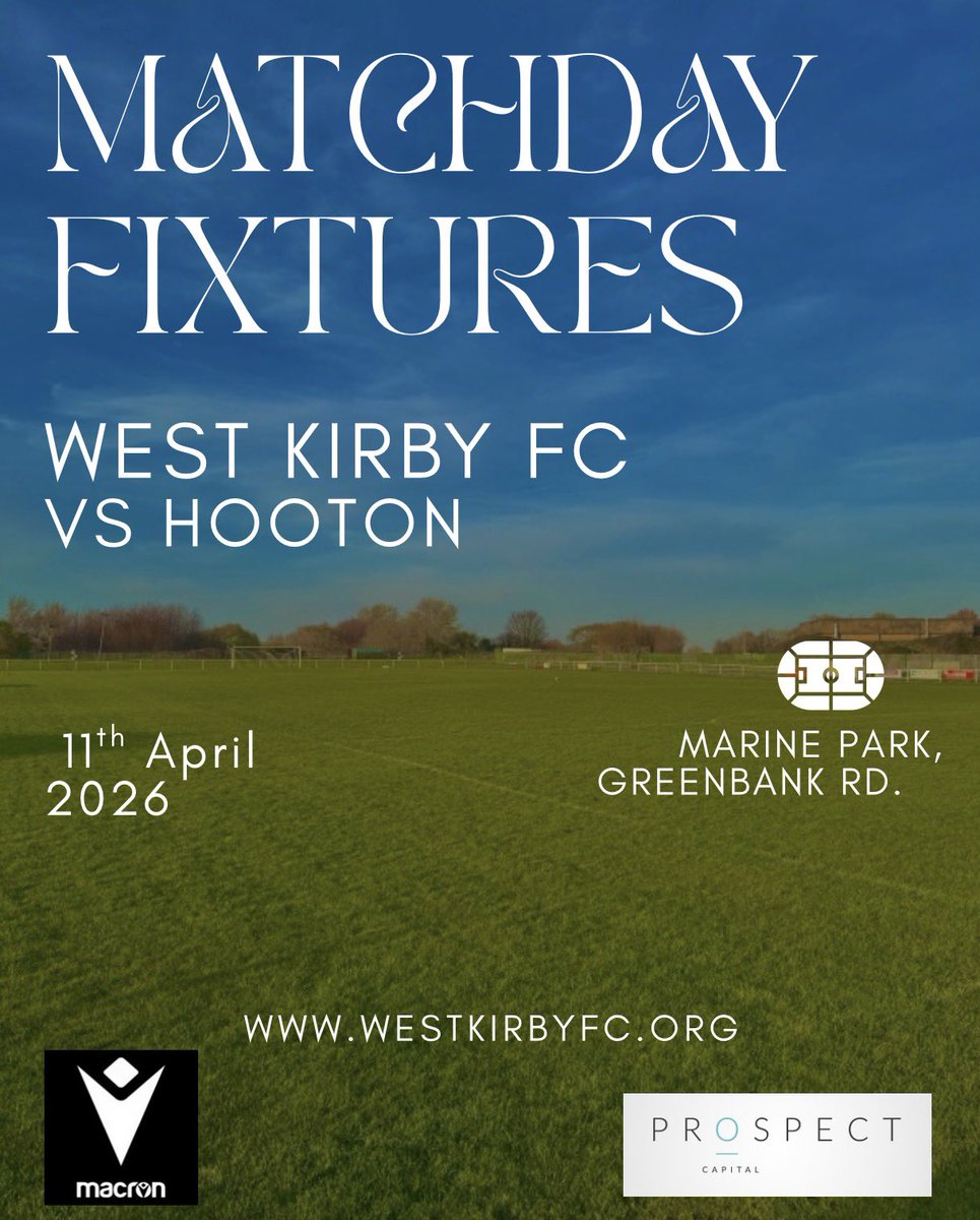 westkirby1st's tweet photo. ⚪️⚫️ Match Day ⚫️⚪️
Big game today for our 1st team with a few results going our way lately.
Hopefully we can get a good result today when we welcome Hooton to Marine Park.
Always a difficult game against Hooton who a decent footballing side
#supportTheMariners⚪️⚫️ https://t.co/1iY1Jmca9C