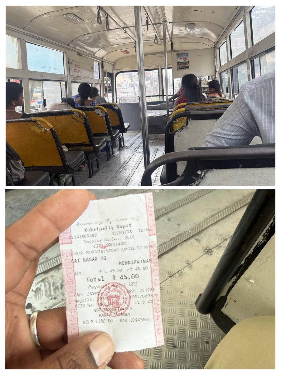 SrinivasBellam's tweet photo. #Publictransportation is the most efficient way to move people - accessible, comfortable systems reduce traffic congestion and help the environment. @TGSRTCHQ @Ponnam_INC @revanth_anumula @HiHyderabad @BusKaroHyd @abhignarigala @CityOrdinary
#MoreBuses #LessTraffic https://t.co/gIrzqDLEqu
