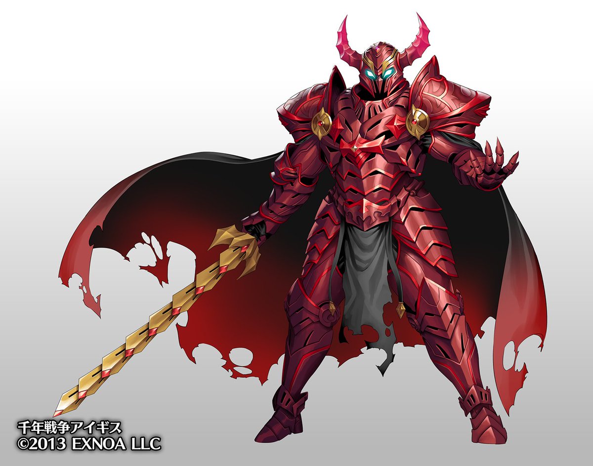 千年戦争アイギスにて「揺るがぬ黒き騎士デシウス」を描かせて頂きました!
序盤からいるキャラで思い入れもあり、以前浴衣ダニエラのお面で描いていたデシウスを、まさかこういった形で担当させてもらえるとは……一王子として嬉しい!
ゴテゴテ鎧は描いていて本当に楽しい! 