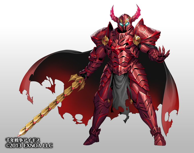 千年戦争アイギスにて「揺るがぬ黒き騎士デシウス」を描かせて頂きました!
序盤からいるキャラで思い入れもあり、以前浴衣ダニエラのお面で描いていたデシウスを、まさかこういった形で担当させてもらえるとは……一王子として嬉しい!
ゴテゴテ鎧は描いていて本当に楽しい! 