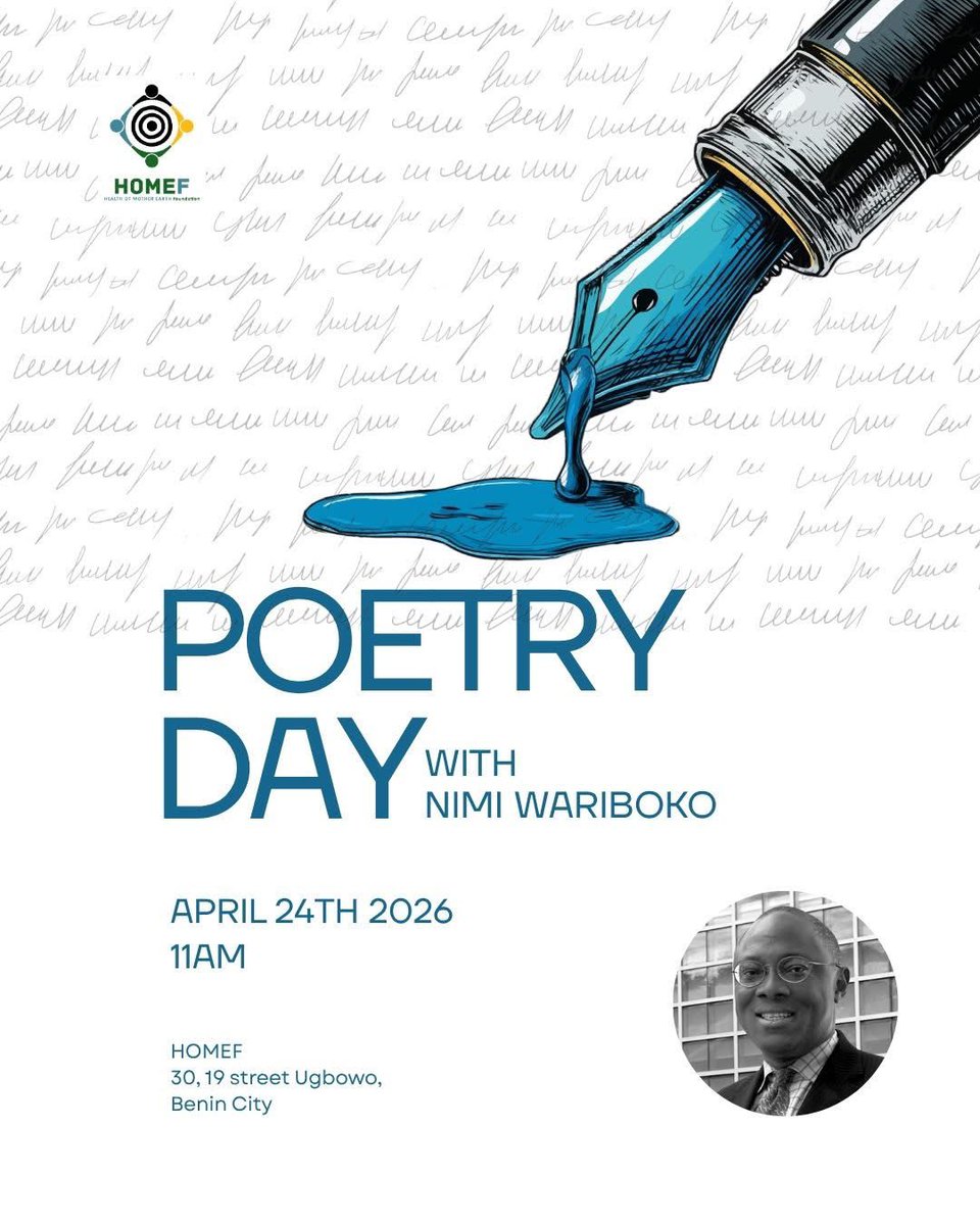 What has poetry got to do with environmental justice? Join this Poetry Day featuring Prof Nimi Wariboko as we weave through lines and truths🙏🏽

<a href="/EcoHomef/">Health of Mother Earth</a> <a href="/NdukaOtiono/">Nduka Otiono</a> <a href="/Dianaspeak/">Iquo DianaAbasi</a>