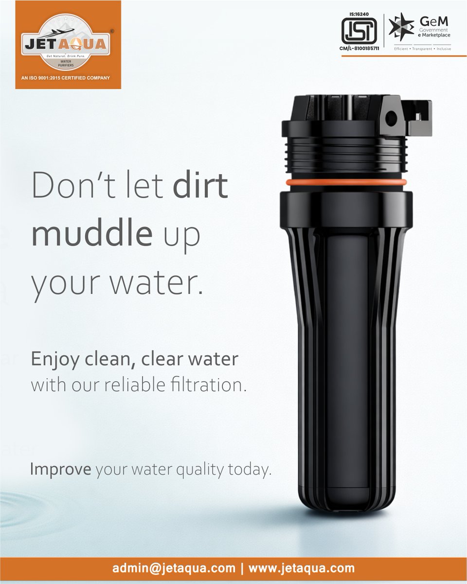 JetAqua_Ro's tweet image. Don’t let dirt muddle up your water, Enjoy clean, clear water with our reliable filtration.
.
.
.
#waterpurifier #waterproofmakeup #purifierwater #waterpurifiers #waterpurifiercuckoo #cowaywaterpurifier #rowaterpurifier #waterpurifierservices #waterpurifiercoway