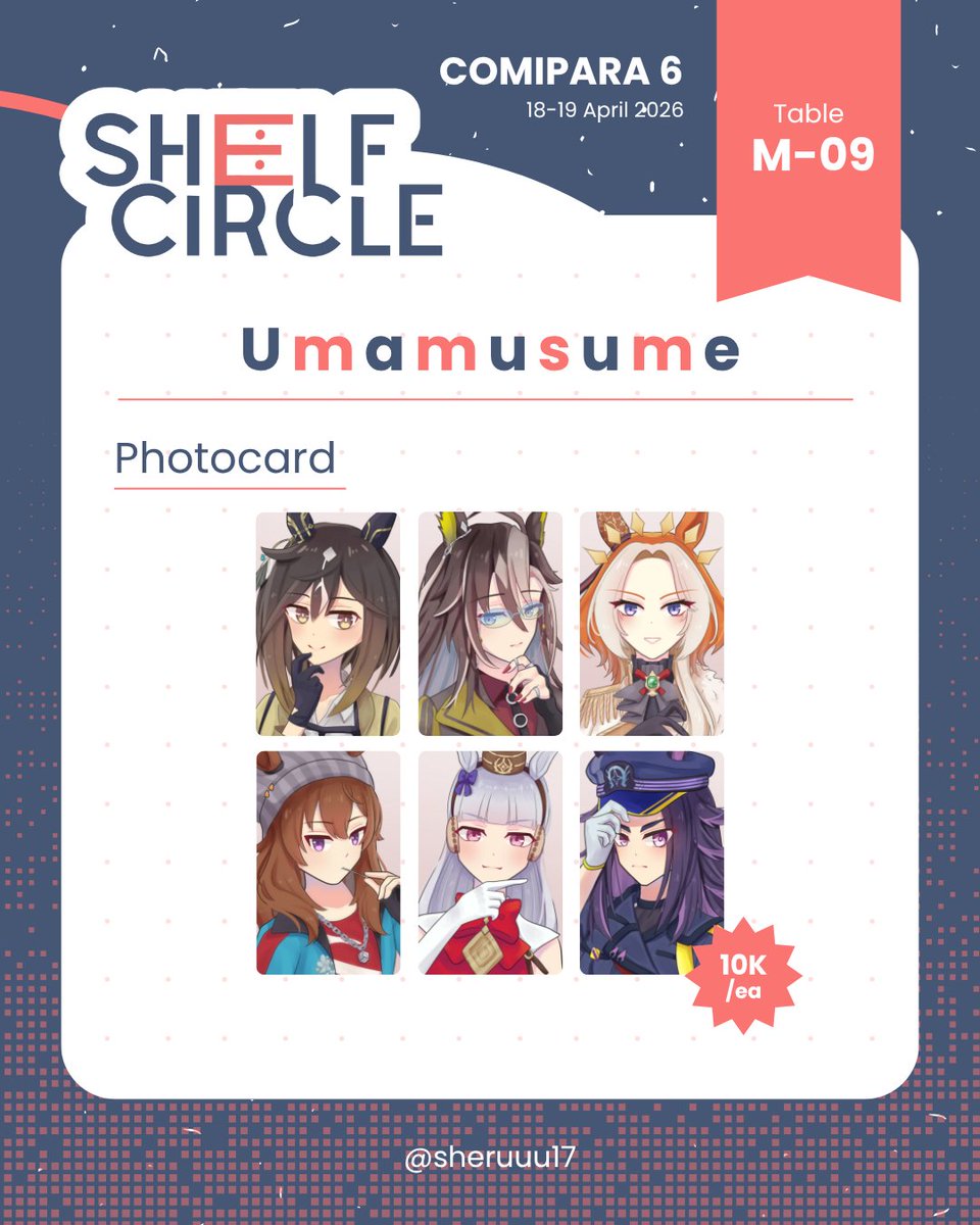 sheruuu17's tweet photo. 💖 COMIPARA 6 CATALOGUE
📅 18-19 April (OTS ONLY)
✨ Aikatsu, Umamusume
#cmpr6 #comipara6catalogue
(6/6) https://t.co/KklaiLXmXG