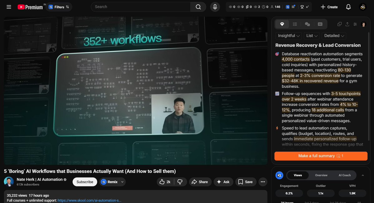 最近挖到10个超高质量的YouTube视频，帮你系统化掌握AI，纯干货推荐！🚀

1. Claude Code 高级课程  
youtube.com/watch?v=UPtmKh…

2. 关于AI机会的一切  
youtube.com/watch?v=4vIIeC…

3. 企业真正想要的AI工作流  
youtube.com/watch?v=Y3PcRp…

4. 2026年如何构建并销售AI Agent  
youtu.be/Y3PcRp5RFzk