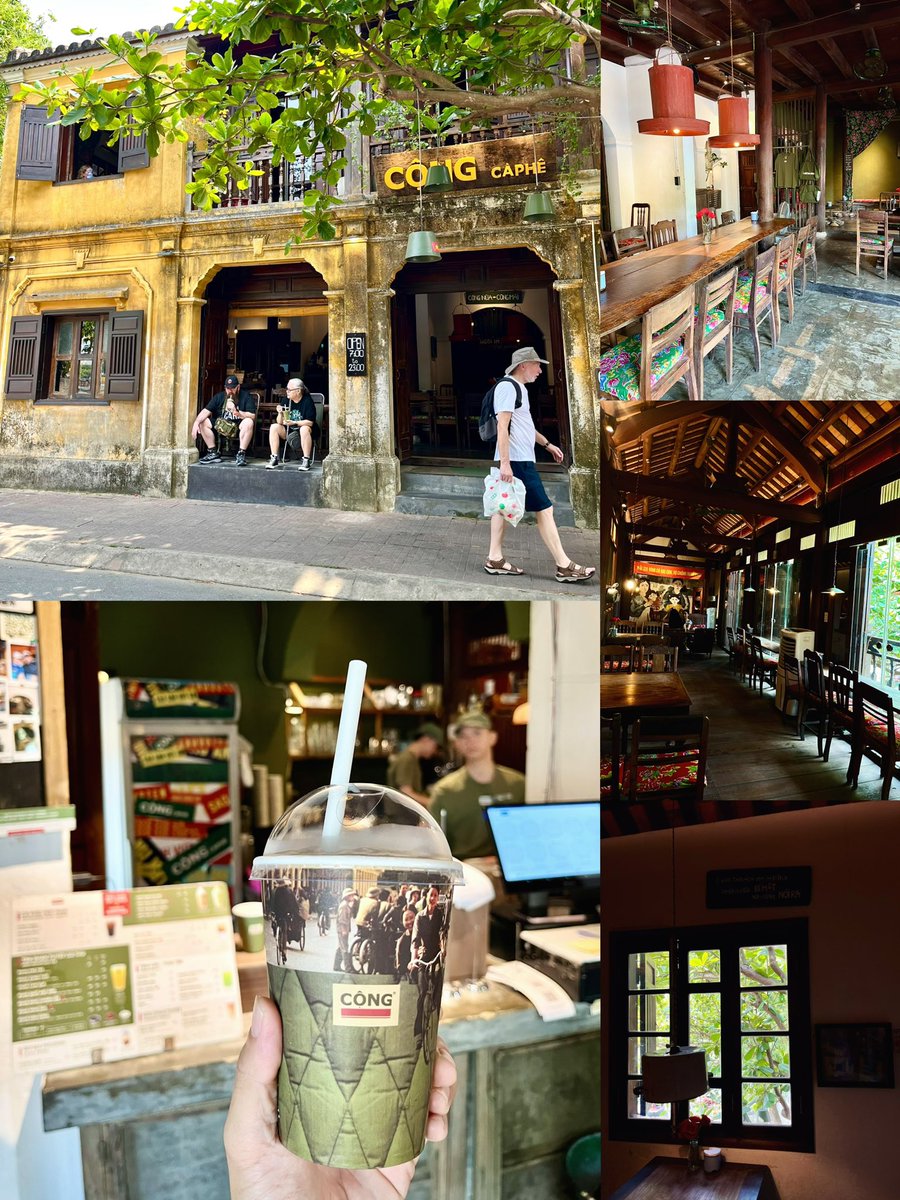 Vubin0403's tweet photo. On weekends, we stop by Cong Cafe to buy drinks, take some photos, and then head to Hoi An Old Town. https://t.co/d4f1hpb9Sd