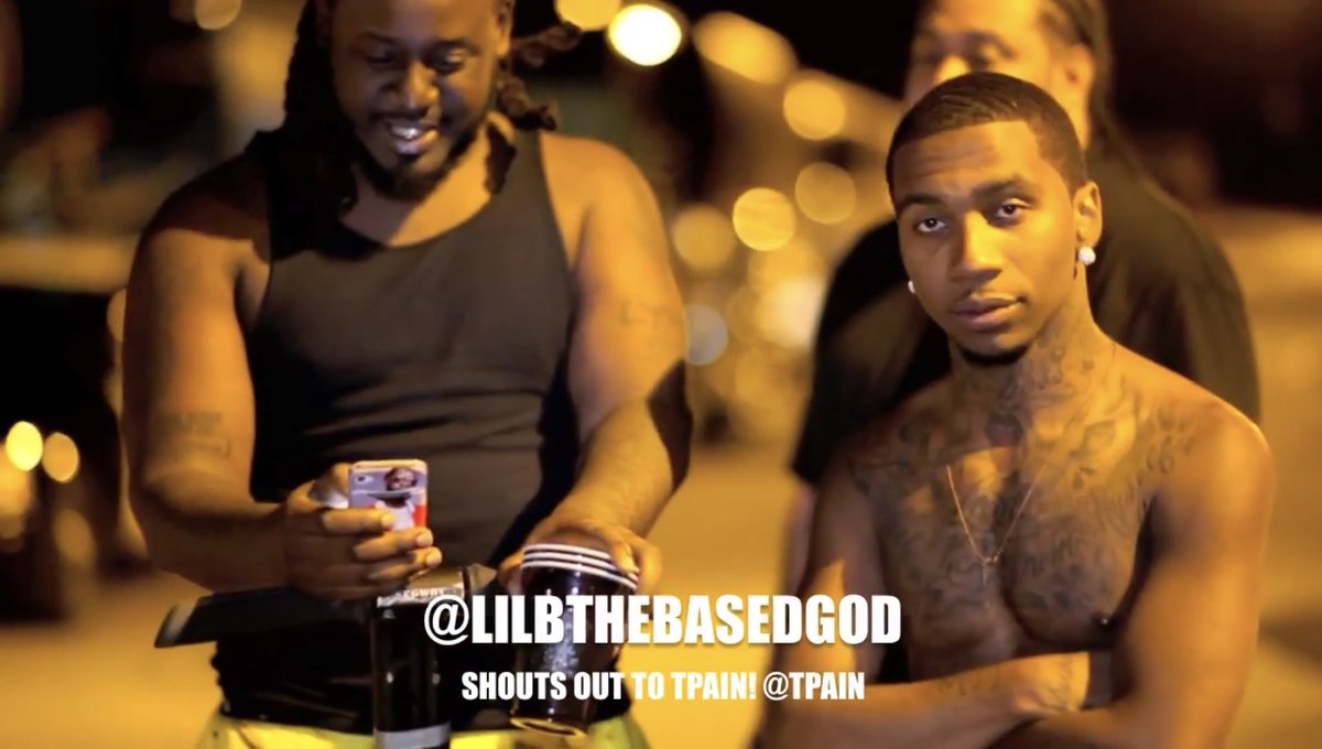 Lil B chilling with T-Pain (riding a Segway)