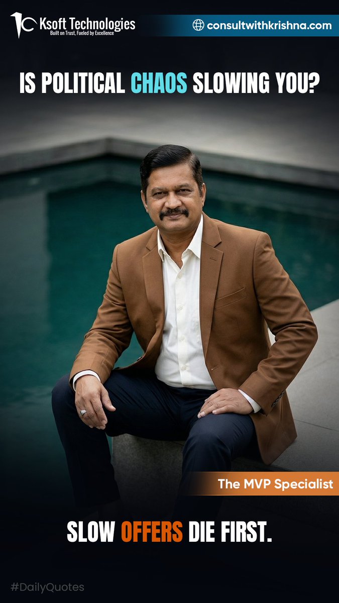 ksofttech's tweet image. Chaos doesn’t slow you — slow execution does.
Move fast or get left behind.

#StartupMindset #BusinessGrowth #EntrepreneurLife #Execution #GrowthStrategy #Leadership #ScaleUp #StartupSuccess #KsoftTechnologies #DailyQuotes