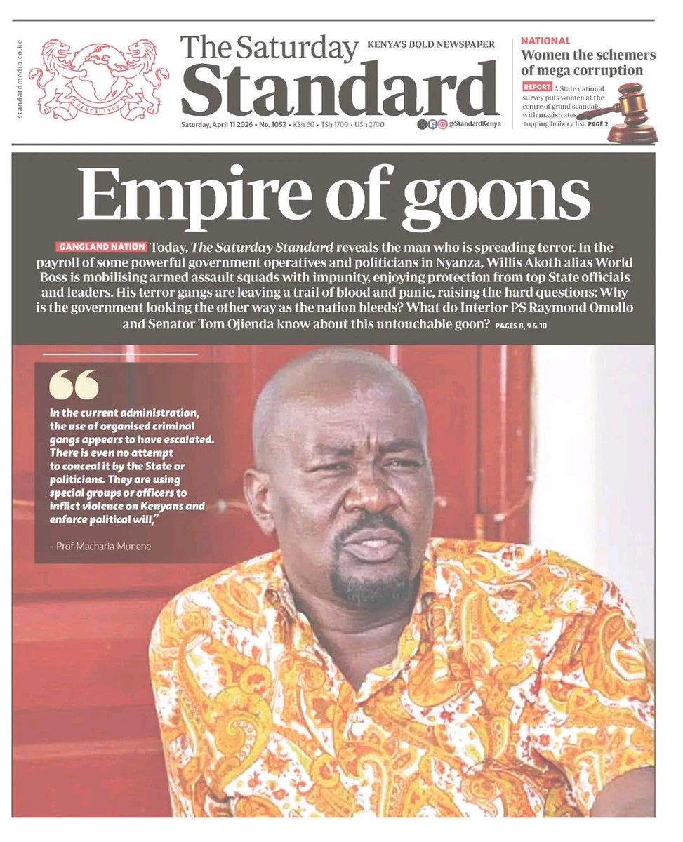 Good job the standard. 
Babu Owino is always right.