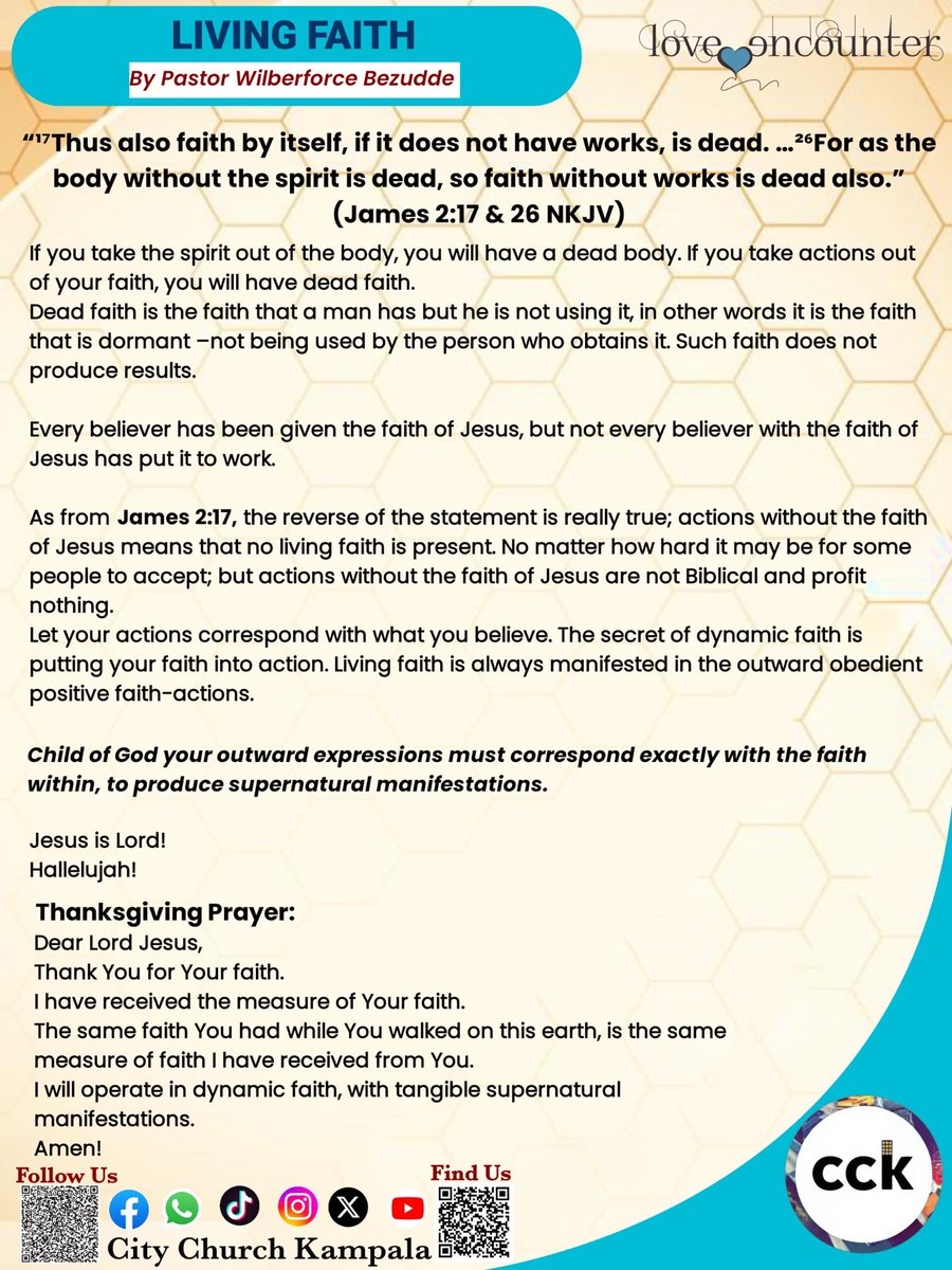 citychurchkla's tweet image. Child of God your outward expressions must correspond exactly with the faith within, to produce supernatural manifestations.

Tap on the link 👇for full devotion 
whatsapp.com/channel/0029Va…

#LivingFaith
#CckDailyDevotion
#NothingMissingNothingBroken
#2026ElevateYourVision