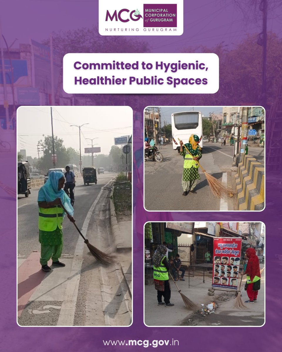 MunCorpGurugram's tweet photo. Ensuring clean and hygienic public spaces remains a key priority for MCG, supported by focused sanitation efforts and improved waste management systems.
#MCG #Gurgaon #Gurugram #MissionStrayCattleFreeGurugram #SafeRoads #TrafficSafety #StrayCattleRelocation #AnimalWelfare #HumaneRelocation #AnimalCare #UrbanSanitation #CommunitySafety #ResponsibleCitizens #PublicSafety #CleanCity #CattleCare #RelocationDrive #RoadSafety #SustainableCities
@MoHUA_India @YTKDIndia @SwachhBharatGov @SwachhBharat @MoHUA_India @MoJSDDWS @cmohry @NayabSainiBJP @Rao_InderjitS @VipulGoelBJP @csharyana @DiprHaryana @PradeepIAS_HR @OfficialGMDA @CPCB_OFFICIAL @CAQM_Official