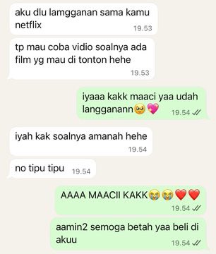 udah restock semua durasi netflix murah harian ada 1,2,3,5,7,14 hari semua ada ya stock banyak. Yang mau langsung chat wa aja yaa, gabakal nipu atau kabur krn menggunakan WA ASLI PRIBADI, jualan udah 7 tahun WA Asli pribadi wa.me/6285718938902

 #zonauang #zonaduit