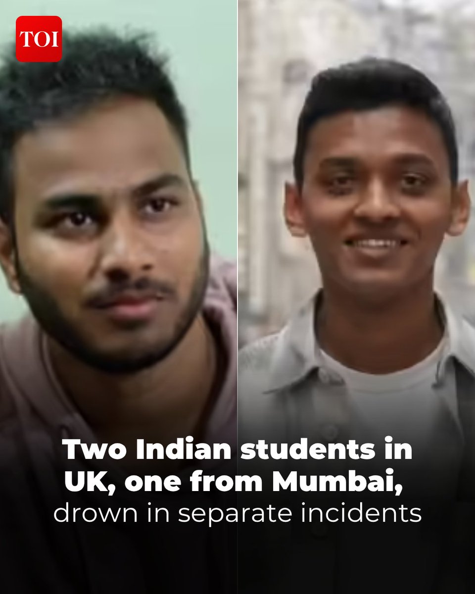 timesofindia's tweet image. Tragedy strikes the #University of Hertfordshire as two Indian students, Mahesh Ramesh Khandagle and Leela Sai Reddy Mallireddy, have died in separate drowning incidents in the #UK. Khandagle, 23, from #Mumbai, drowned in Wales while testing water depth. Mallireddy, 24, from