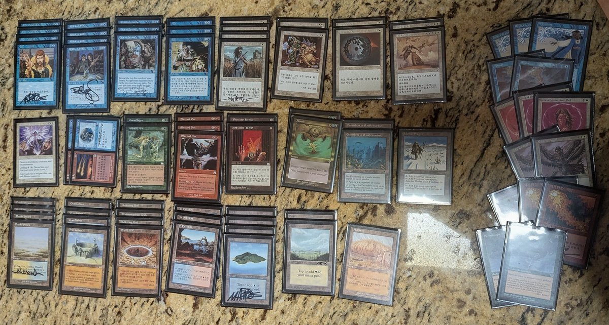 DukeMtg's tweet photo. Time to play #Premodern again. I wanted to play Humility main deck, so I removed Walls for Fire/Ice and tweaked the mana base accordingly. https://t.co/x4QYV7qMNi