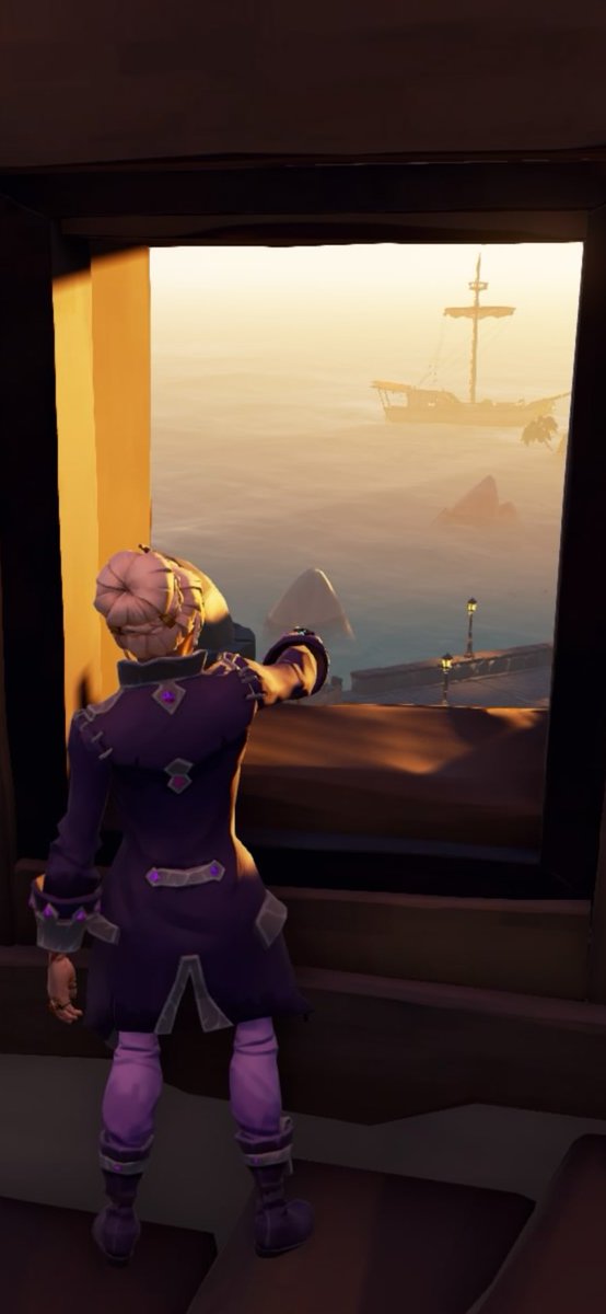 Hamada4JP's tweet photo. Title: Rocking view
Theme: Remarkable rocks 
#SotShoT 
#SeaOfThieves 
@SeaOfThieves https://t.co/ijQ3nCyr77