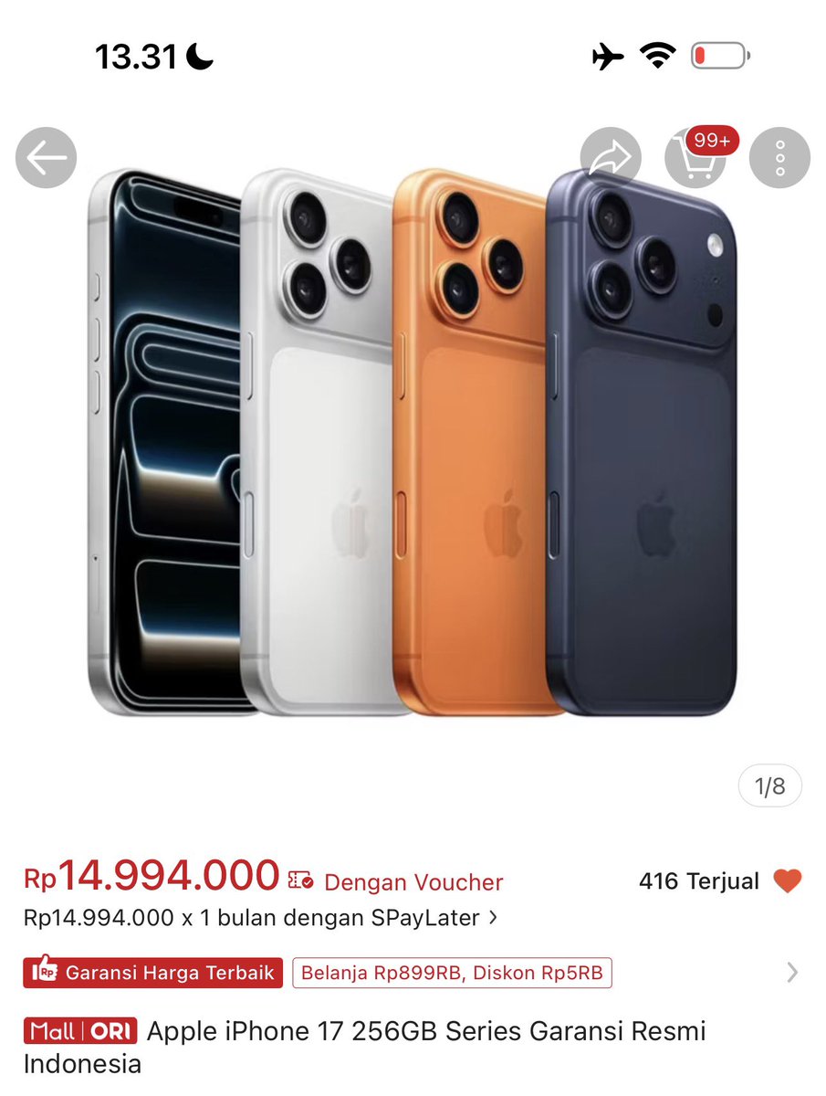 nrcistic's tweet image. HAH IPHONE 17 sekarang udah 14juta?!😭😭😭 iphone air juga 15 juta?!
