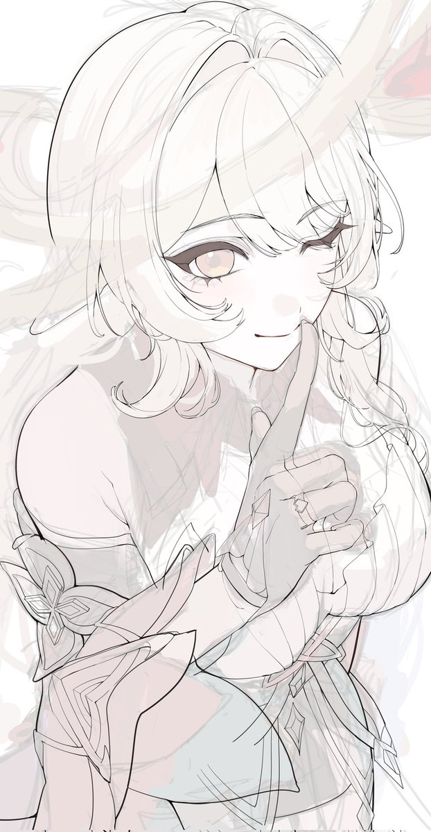 budoutou003's tweet image. 線画〜〜〜
#wip #原神