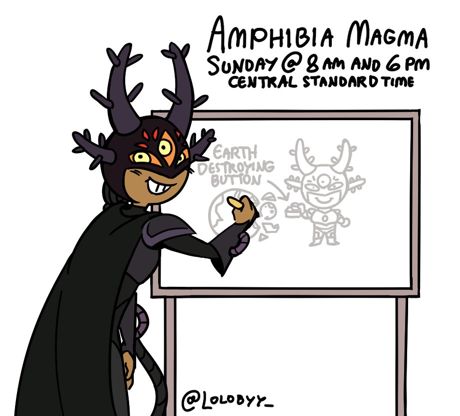 mark your calenders! 

#amphibia magma, sunday @ 8 am and 6 pm central standard time. doing two magma sessions in one day to try my best to accommodate to the people all around the globe!