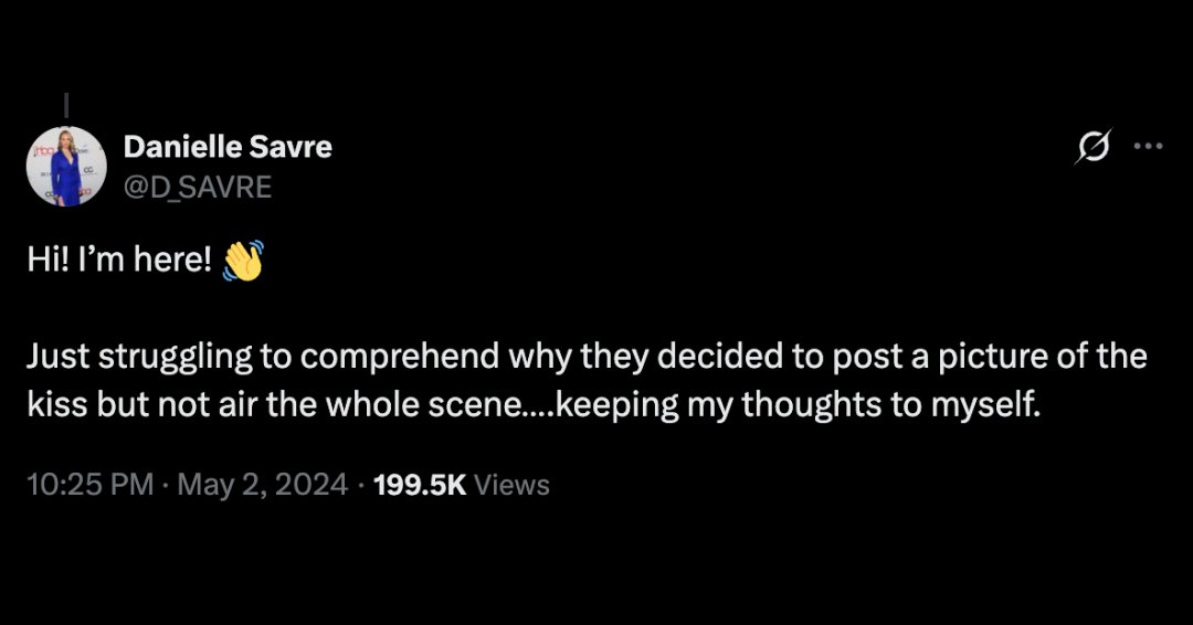 S19Firetrucks's tweet photo. S19 7x06 -
3: When the kiss was used in the promo for 7x01 and cut from the episode, Danielle explained why during an IG live. When a kiss was used for the promo of this episode and cut from the scene, the live tweets saw her reaction. #Station19 

🐦‍⬛🖕🚫 https://t.co/vqPuhndGGc