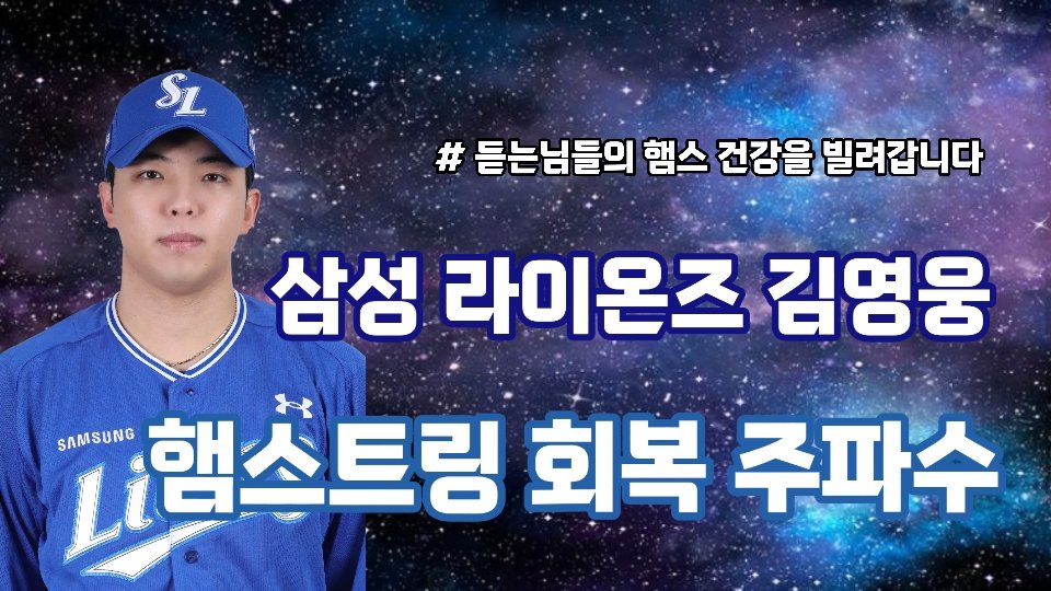 김영웅 햄스 회복 주파수 들어요