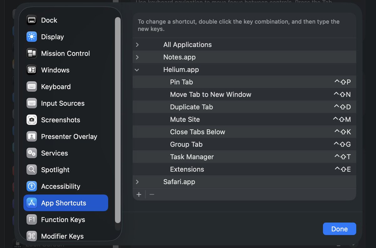 aimagnus's tweet photo. @peculiarnewbie @heliumbrowser macOS? Change keyboard app shortcuts in settings https://t.co/0lSsj1xoXQ