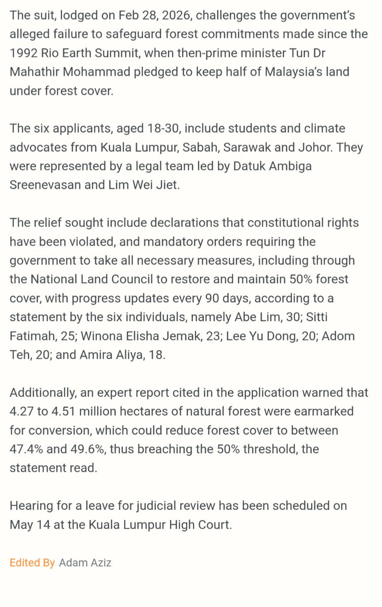 Tahukah anda, penebangan hutan bukan sekadar menghilangkan pokok, ia mengganggu kitaran air dan mengurangkan purata hujan. 

Tanpa hutan sebagai “sponge” semula jadi, tanah kehilangan keupayaan menyerap dan melepaskan wap air, lalu iklim kita menjadi semakin kering.