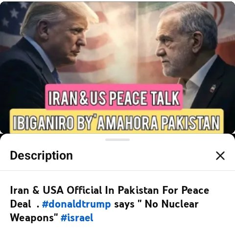 Evode9373's tweet photo. Iran &amp; USA Official In Pakistan For Peace Deal  . #donaldtrump says " No Nuclear Weapons" #israel  

👉 ibiganiro By'Amahora muri Pakistan hagati ya America &amp; #iran

click here 👇🇺🇲. Kanda hano 👇 🇹🇿🇺🇬🇳🇬🇿🇦🇹🇿🇺🇬 

https://t.co/Ehazup4uRT https://t.co/xDX383tRTR