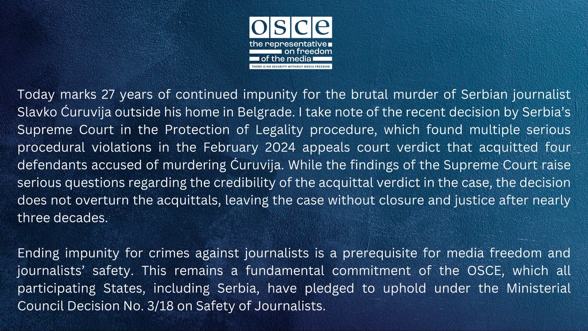 OSCE media freedom tweet media