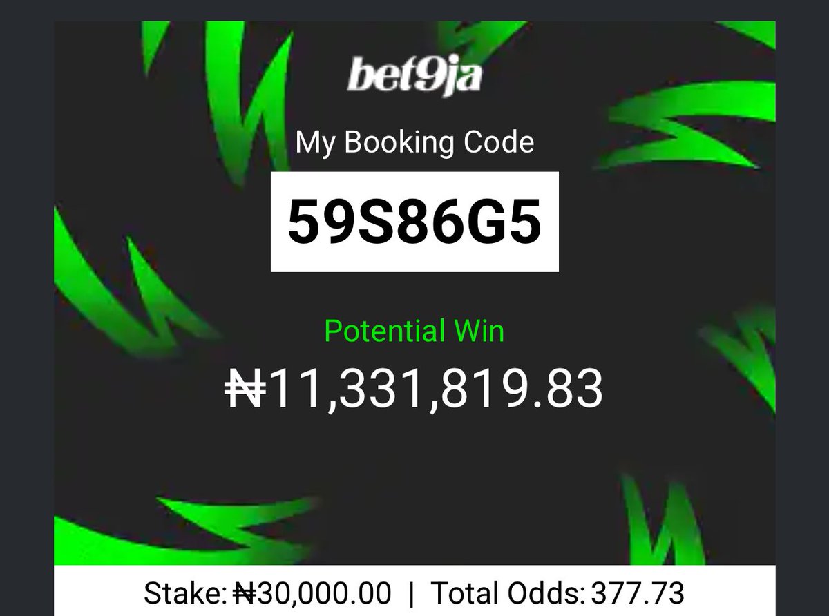 VecthorTips's tweet photo. A CLEAR DREAM OF MINE

59S8NCX
59S8GM5
59S86G5
59S88VX

#Bet9jaCode 
#Bet9jaCode 

Register and Play with the link: https://t.co/Z3YkHQYhGI https://t.co/Eb5GG6XHOn