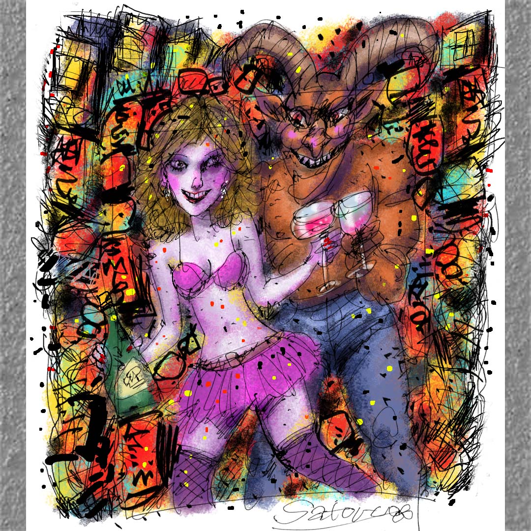 satoruland's tweet photo. ネオン姫とネオンの悪魔（ Princess Neon and the Neon Devil)
Pen and Ink on Paper with Digital Coloring
ネオンの森のファンタジー（Fantasy in the Neon Forest）
#GraffitiArt #japanart #Shinjukunight
https://t.co/Ku4qSSsPWi https://t.co/RTzJS154A7