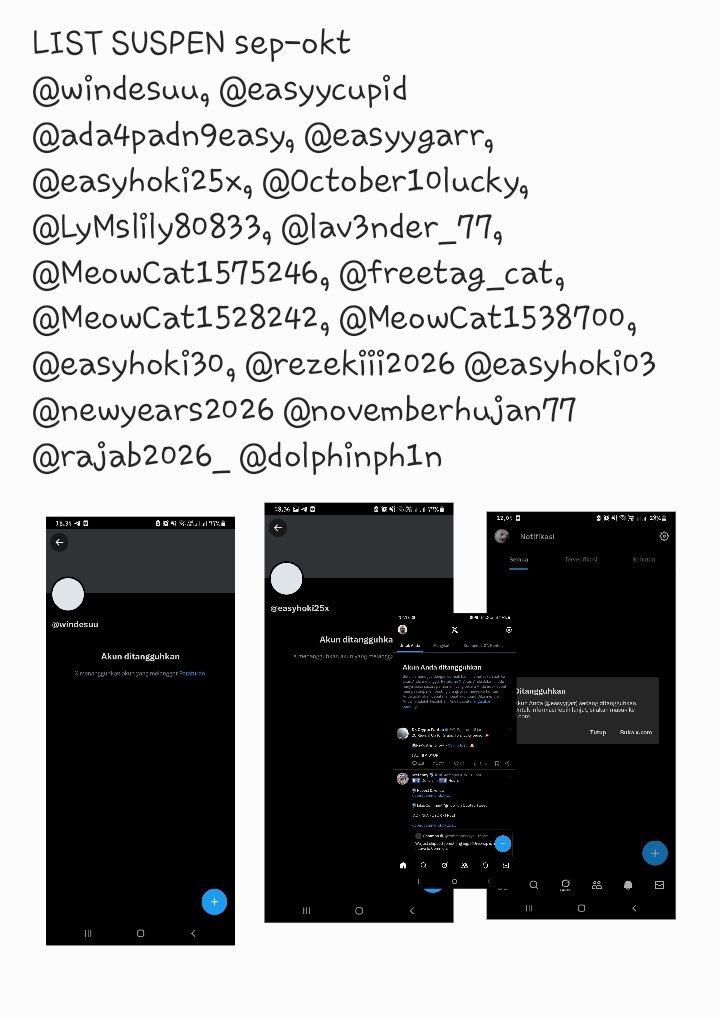 006luckyy's tweet photo. Ngeri banget emang elon
Bahkan banyak akun yag gak ketulis, saking capenya mungkin dah tembus 30++, akun cdangan bahkan kena juga https://t.co/YGHHE7cJYY