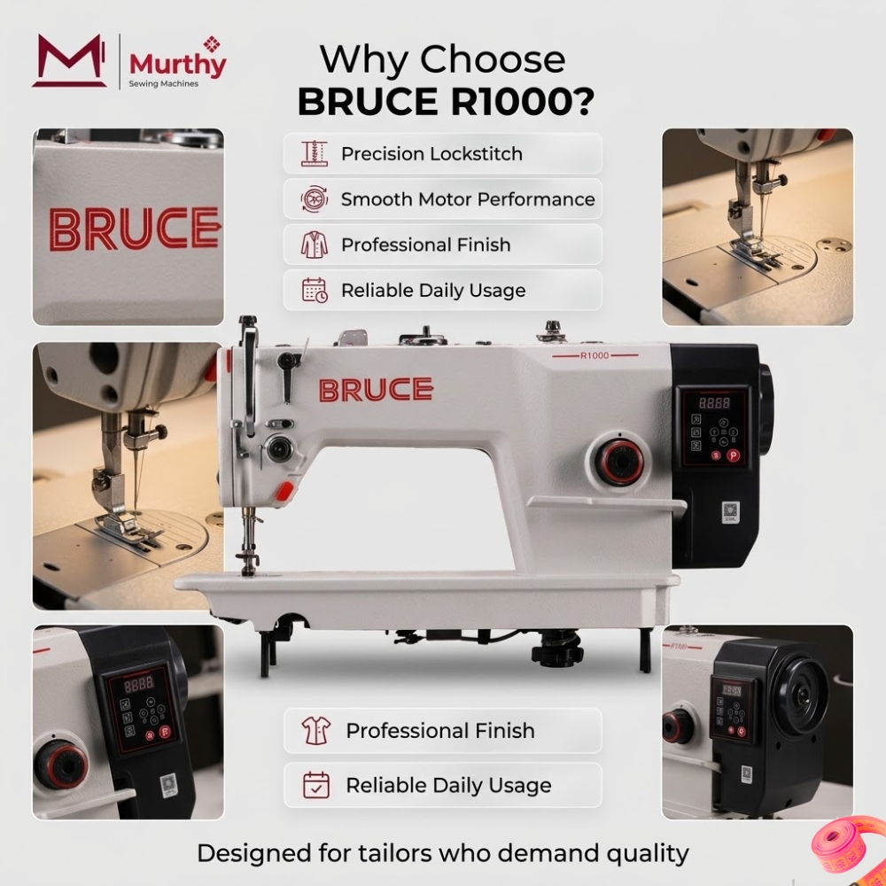 murthysewing's tweet photo. New Arrival – BRUCE R1000 Lockstitch Sewing Machine!
#BruceR1000 #SewingMachine #IndustrialSewingMachine #LockstitchMachine #MurthySewingMachines #ChennaiBusiness #TailoringTools #BoutiqueSetup #GarmentIndustry #DirectDriveMachine #SewingLife #TailorIndia #TextileIndustry https://t.co/nlMg41n8im