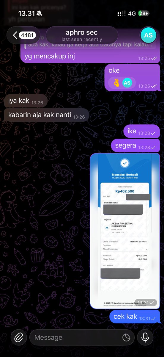 WASPADA PENIPU / PENIPUAN
dengan username tele/telegram @jsaphroo

No Rekening : 
BANK JAGO <a href="/jadijago/">Bank Jago</a> 
104188251039 
AKSAY PRASETIYA KURNIAWAN

TF - RUET - MODUS REFUND - BLOCK - NGILANG

#penipuan #penipu #rekeningpenipu #zonauang #zonadagang