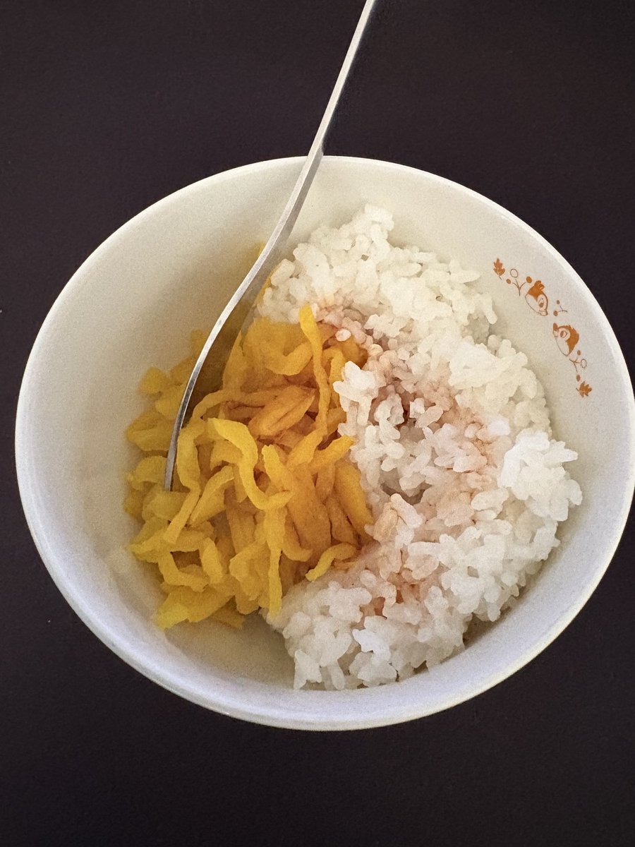 今日のご飯
酢飯醤油も美味しかったけどそこにたくあん入れたらもっと美味しい寿司行くならこれ食べて節約したほうがいい