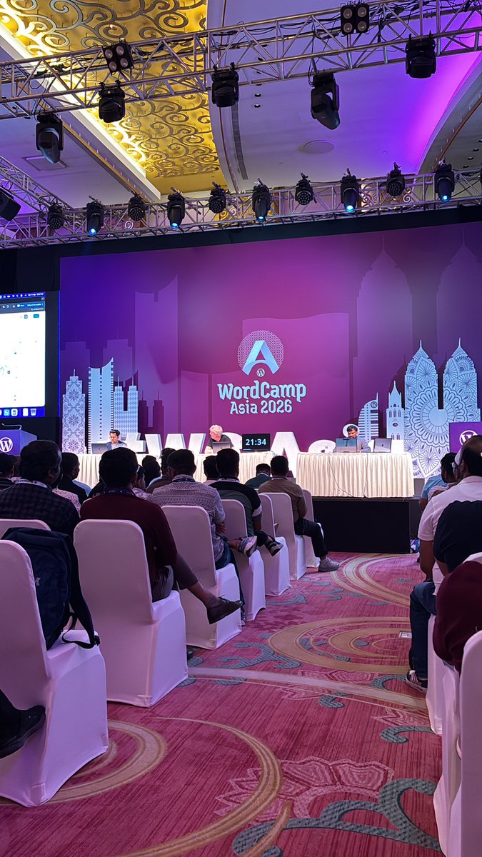 helloelicus's tweet image. A live WordPress build battle. 30 minutes. FSE only. No safety net. 😅

@craiggomes vs @aalootechie at #WordCampAsia2026 - hosted by the legendary @pootlepress.

May the best builder win. 🏆
@WordCampAsia #WCAsia #WordPress #BlockEditor