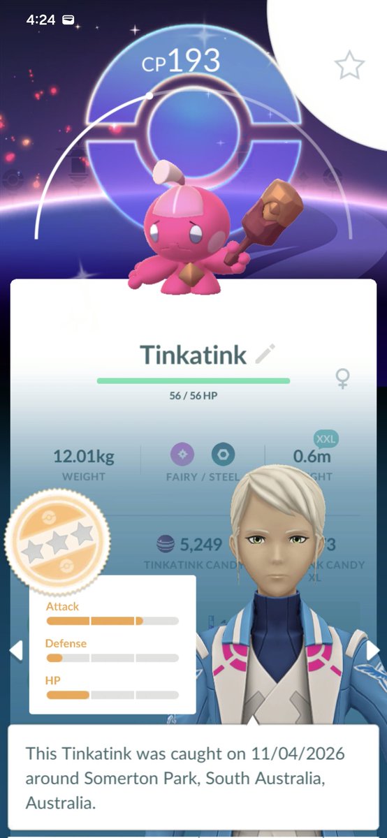 SidPls_'s tweet photo. Best of the Tinkatink, got plenty of shinies/backgrounds but only one overlapped also hundo for good measure

#pokemongo
#pogo
#pokemongocommunityday https://t.co/kaujXynvnX