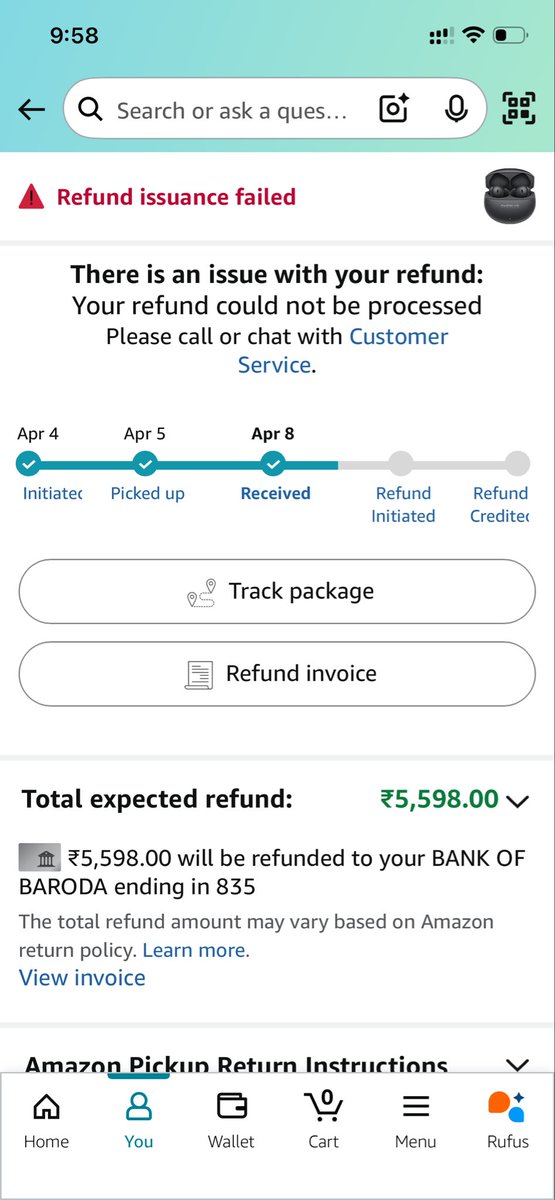 JATINMEENAdfny's tweet image. I returned my product on time but still my refund has been denied and cancelled. This is really disappointing service. Please look into this issue and resolve it ASAP.
@AmazonHelp @amazonIN
Order ID: 403-7835073-5452347
#AmazonIndia #RefundIssue #CustomerExperience