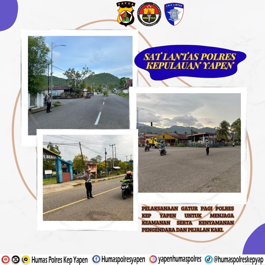 Humaskepyapen's tweet photo. #polriuntukmasyarakat #divisihumaspolri
#polisisahabatmasyarakat #humasmabespolri
#humaspoldapapua_ #humaspolresyapen
#polripresisi #polisirepublikindonesia https://t.co/gZD6o6orei