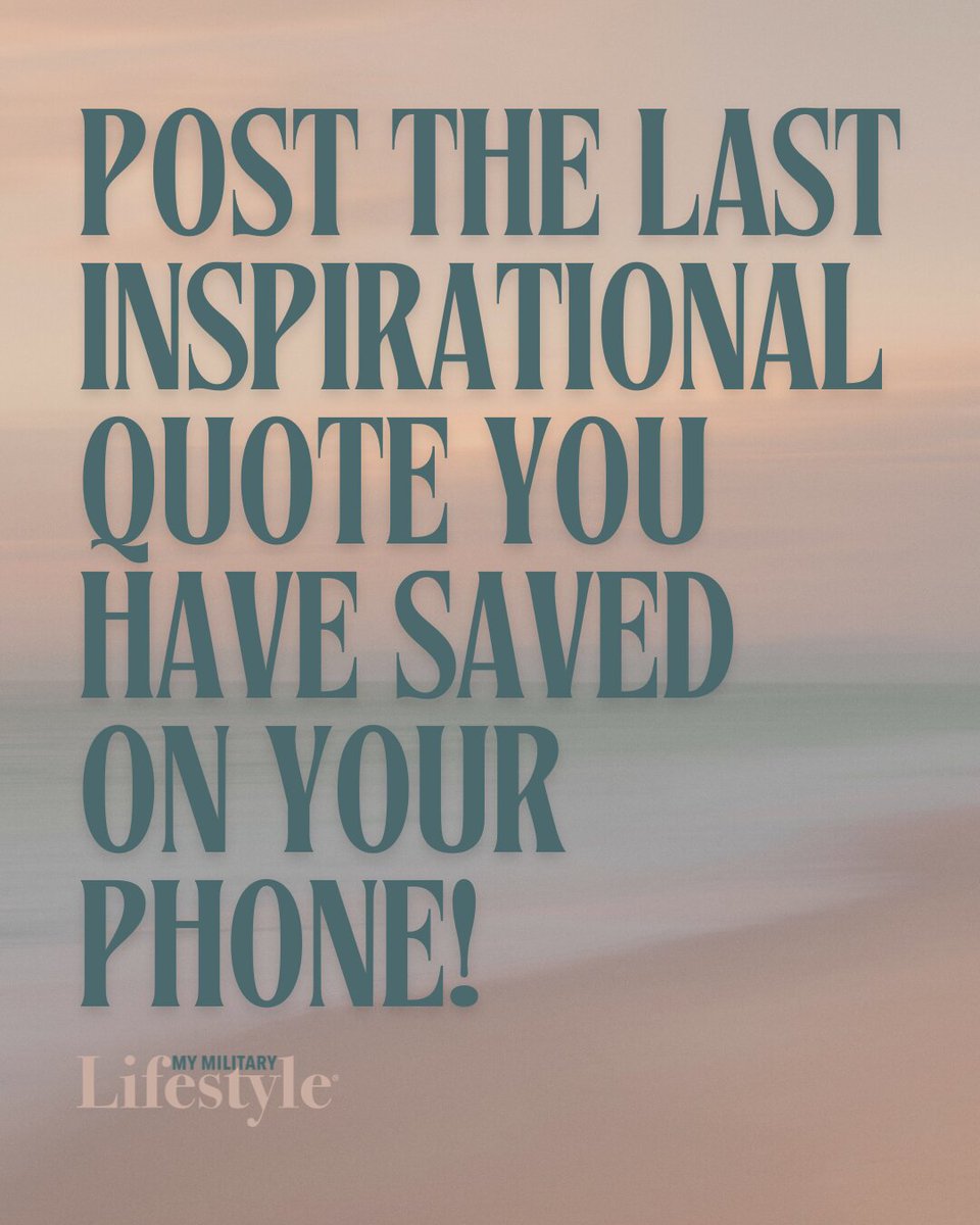 MyMilLifestyle's tweet image. Let's see them!

#mymilitarylifestyle #inspo #inspirationalquote #whatchagot