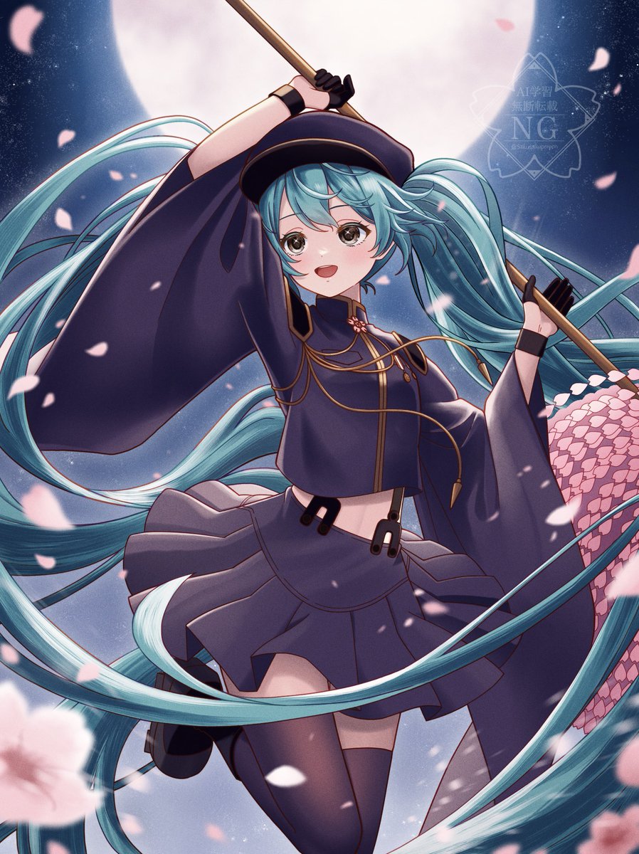 sakusakupenpen's tweet photo. 千本桜🌸
 #初音ミク https://t.co/EdJO9qrTC4