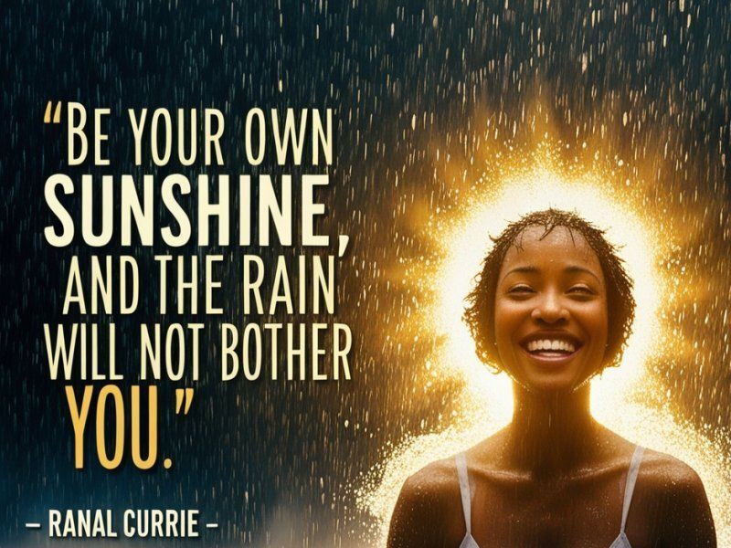 Ranal55's tweet image. Be your own sunshine, and the rain will not bother you.

#quote #quotesmith55 #attitude #sunshine #rain #SaturdaySunshine