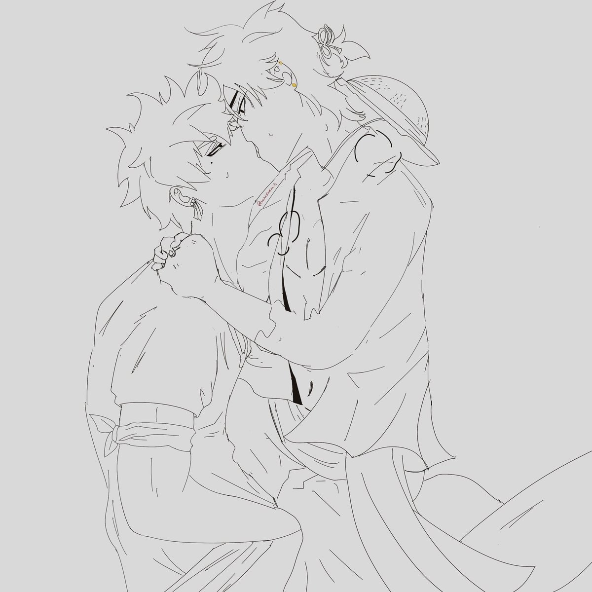 uwushau's tweet image. i suck at rendering because i think this looks better uncoloured 🥀#光时