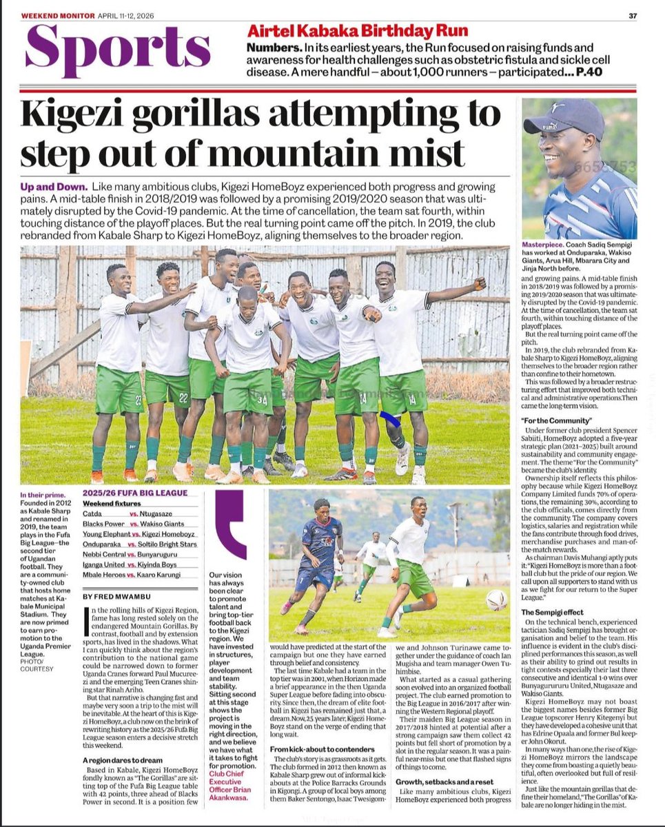 KIGEZI HOMEBOYZ FOOTBALL CLUB tweet media