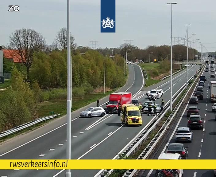 Ongeval met meerdere voertuigen op A58 richting Tilburg