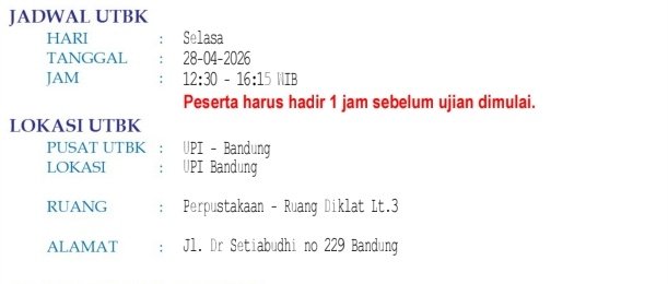 hi! aku lagi nyari temen yang jadwal #utbk2026 nya tanggal 28 sesi 2 #pusatutbk nya di upi bandung, siapa pun yang sama, pls komen