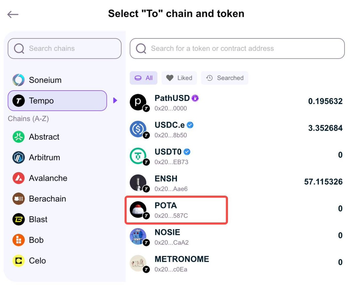 the $pota is now listed on @wheelx_fi 

@wheelx_fi ai-powered bridge &amp; swap aggregator supporting evm, bitcoin, solana &amp; tempo

trade here → wheelx.fi/v/800087
