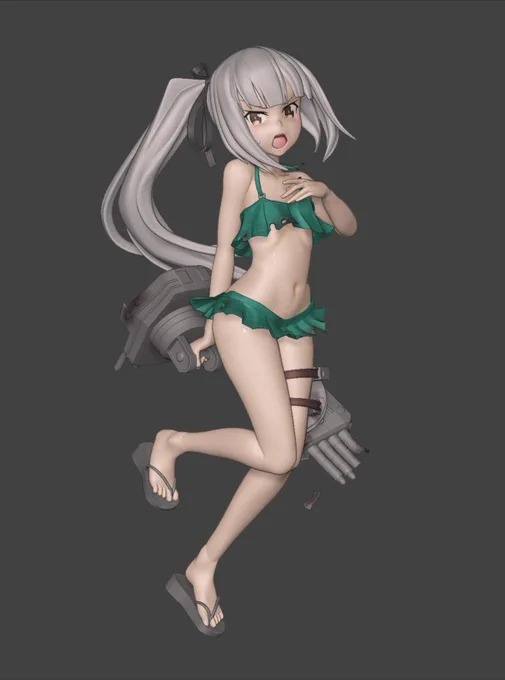 3~4月まで練習で色々作ってきましたが、ワンフェス準備に本腰入れるので練習はしばらく休みです。 ここまでで個人的に気に入ってる4点。ワンフェス前くらいには再開したい。 #zbrush