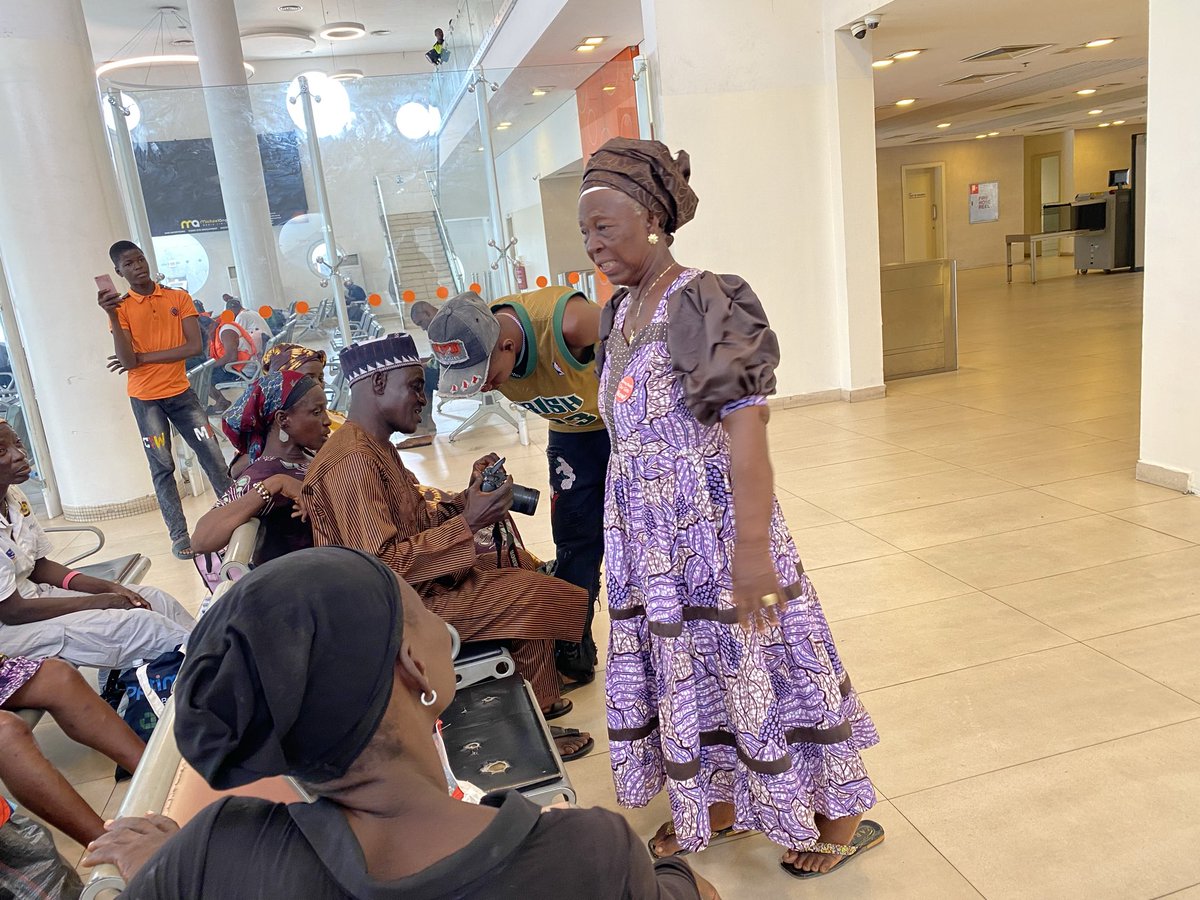 naijama's tweet image. Mrs. Adebayo of #BBOG Ejigbo addresses the meeting and calls for more involvement from the Chibok community in the campaign.